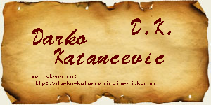 Darko Katančević vizit kartica